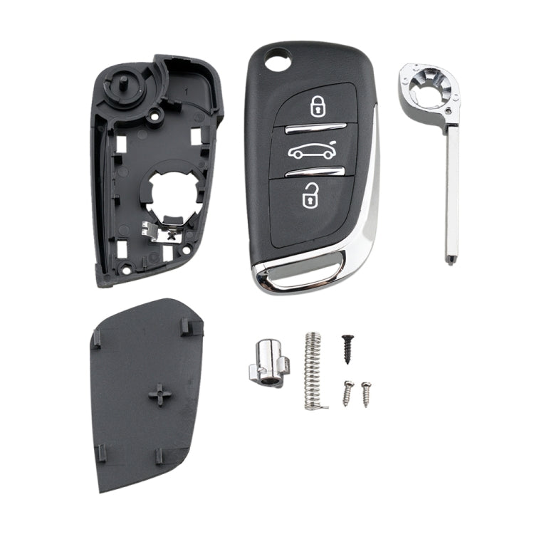 For PEUGEOT Car Keys Replacement 3 Buttons Car Key Case with Holder, without Grooved - Car Key Cases by PMC TechLife | Online Shopping South Africa | PMC TechLife