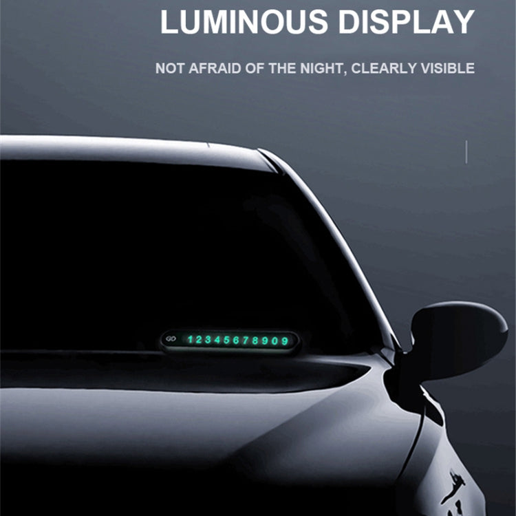 Hidden Number Metal Car Temporary Parking Number Plate Parking Card (Silver) - Parking Card by PMC TechLife | Online Shopping South Africa | PMC TechLife