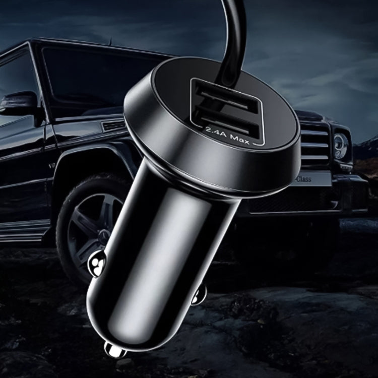 Universal Car 3 in 1 Quick Charger Dual Port USB Charger Power Outlet Adapter, Cable Length: 55cm - Car Charger by PMC TechLife | Online Shopping South Africa | PMC TechLife