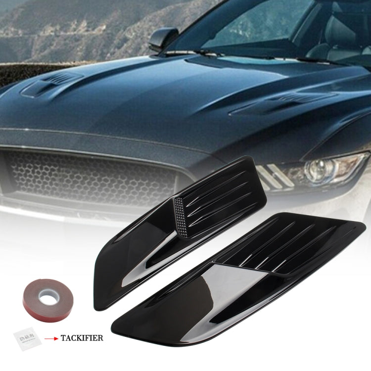 2 PCS Car Decorative Air Flow Intake Scoop Bonnet Side Fender Vent Hood Set for Ford Mustang 2015-2017, Bright Black - Decorative Sticker by PMC TechLife | Online Shopping South Africa | PMC TechLife