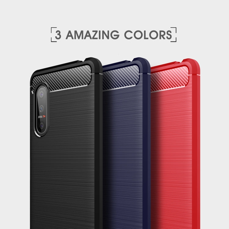 For Sony Xperia 5 II Brushed Texture Carbon Fiber TPU Case(Navy Blue) - free shipping - PMC TechLife - Order now!