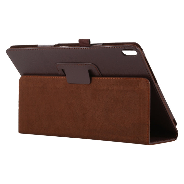 For Lenovo Smart Tab M10 / P10 10.1 inch Litchi Texture Solid Color Horizontal Flip Leather Case with Holder & Pen Slot(Brown) - free shipping - PMC TechLife - Order now!