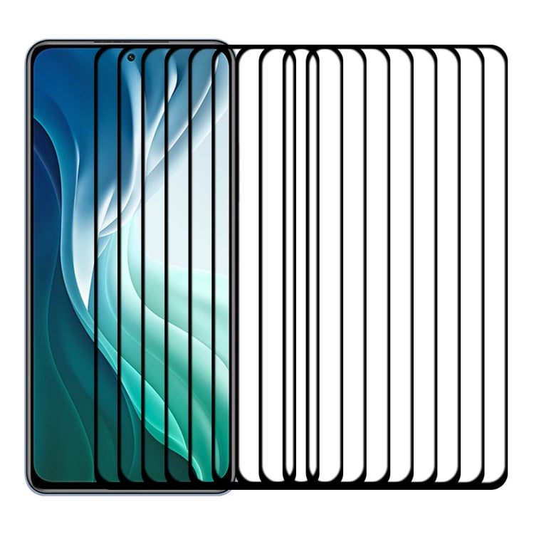 For Xiaomi Mi 11i 25 PCS Full Glue 9H HD 3D Curved Edge Tempered Glass Film(Black) - by PMC TechLife | Online Shopping South Africa | PMC TechLife