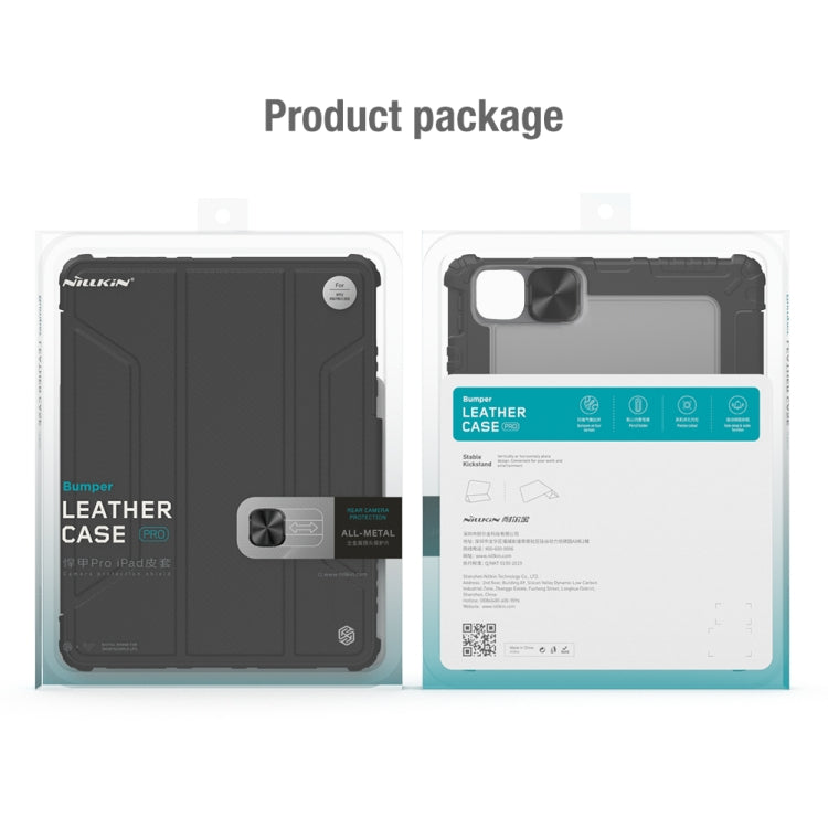 For iPad 10.2 2021 / 2020 / 2019 NILLKIN Bumper Pro Horizontal Flip Leather Case with Pen Slot & Holder & Pen Slot Only Supports iPad Pencil 2nd Generation(Black) - free shipping - PMC TechLife - Order now!