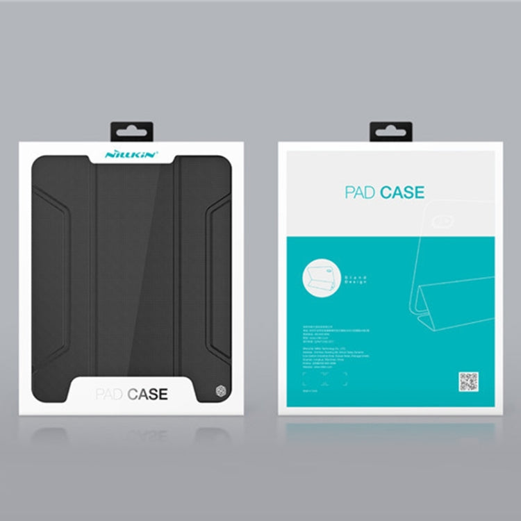 For iPad Pro 12.9 2022 / 2021 / 2020 NILLKIN Bumper Pro Horizontal Flip Leather Tablet Case with Pen Slot & Holder & Sleep / Wake-up Function(Black) - free shipping - PMC TechLife - Order now!