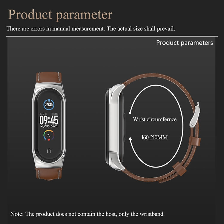 For Xiaomi Mi Band 6 / 5 / 4 / 3 Mijobs CS Microfiber Leather Watch Band(Black + Silver) - free shipping - PMC TechLife - Order now!