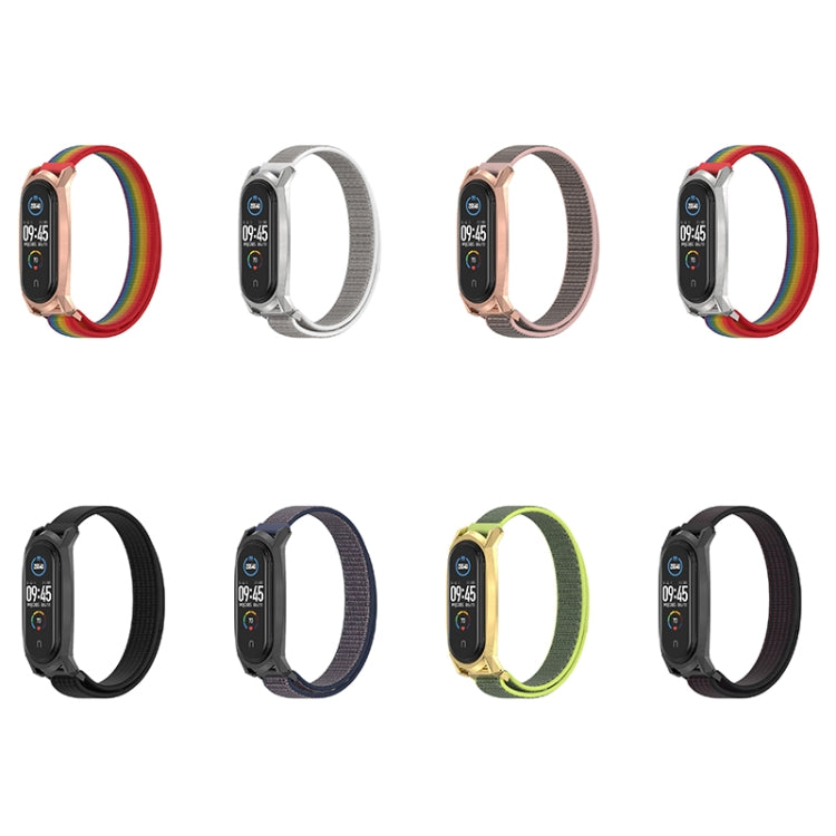 For Xiaomi Mi Band 6 / 5 / 4 / 3 Mijobs GT Nylon Loop Watch Band(Pink Sand Rose Gold) - Watch Bands by MIJOBS | Online Shopping South Africa | PMC TechLife | Buy Now Pay Later Mobicred