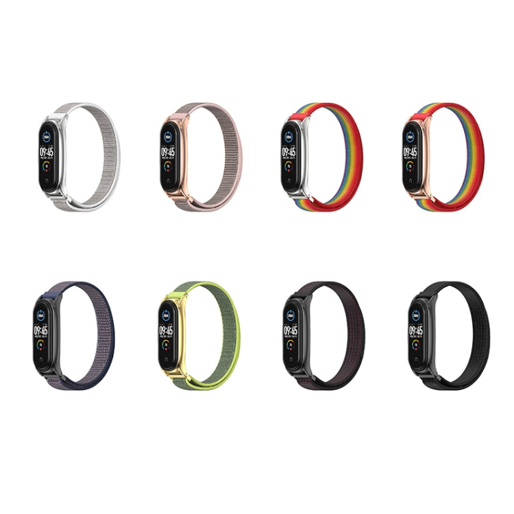 For Xiaomi Mi Band 6 / 5 / 4 / 3 Mijobs Nylon Loop Plus Watch Band Watch Band(Black) - Watch Bands by MIJOBS | Online Shopping South Africa | PMC TechLife | Buy Now Pay Later Mobicred