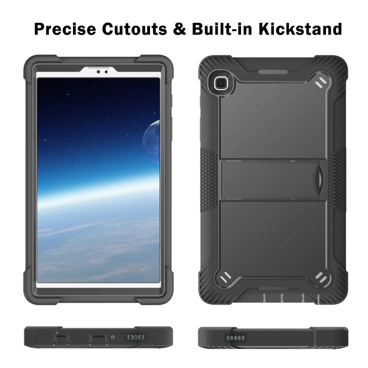 For Samsung Galaxy Tab A7 Lite T225/T220 Silicone + PC Shockproof Protective Case with Holder(Black) - free shipping - PMC TechLife - Order now!