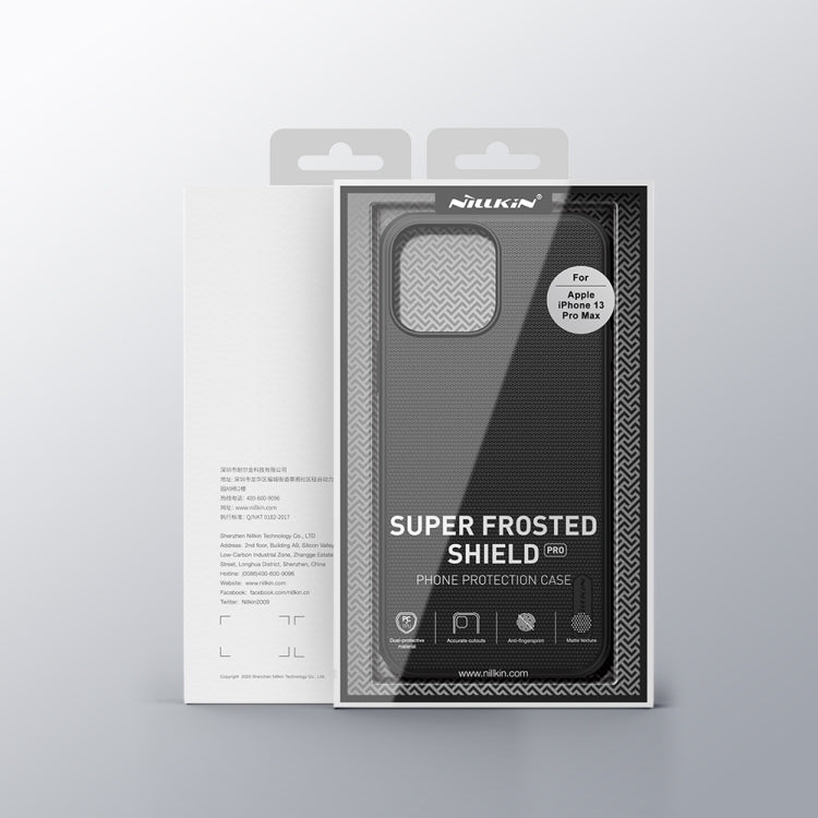 For iPhone 13 Pro Max NILLKIN Super Frosted Shield Pro PC + TPU Protective Case (Black) - free shipping - PMC TechLife - Order now!