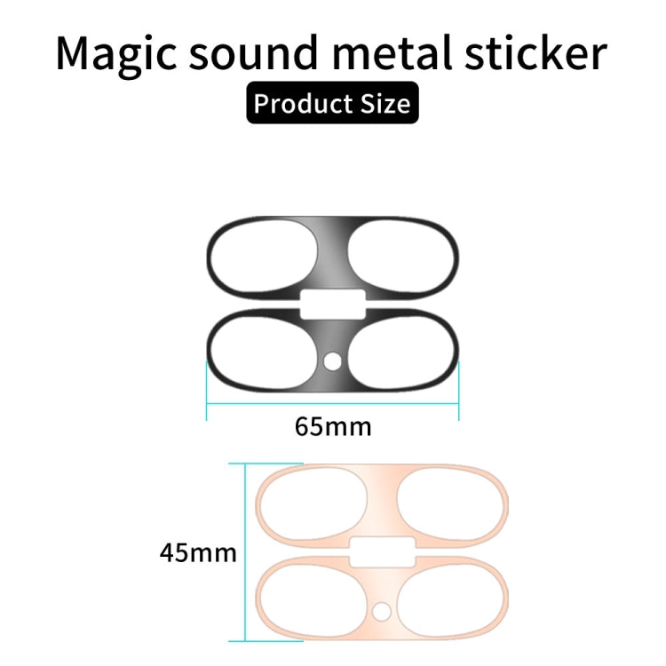 For Beats Studio Buds Wireless Bluetooth Earphone Magic Sound Metal Protective Sticker(Black) - Protective Sticker by PMC TechLife | Online Shopping South Africa | PMC TechLife