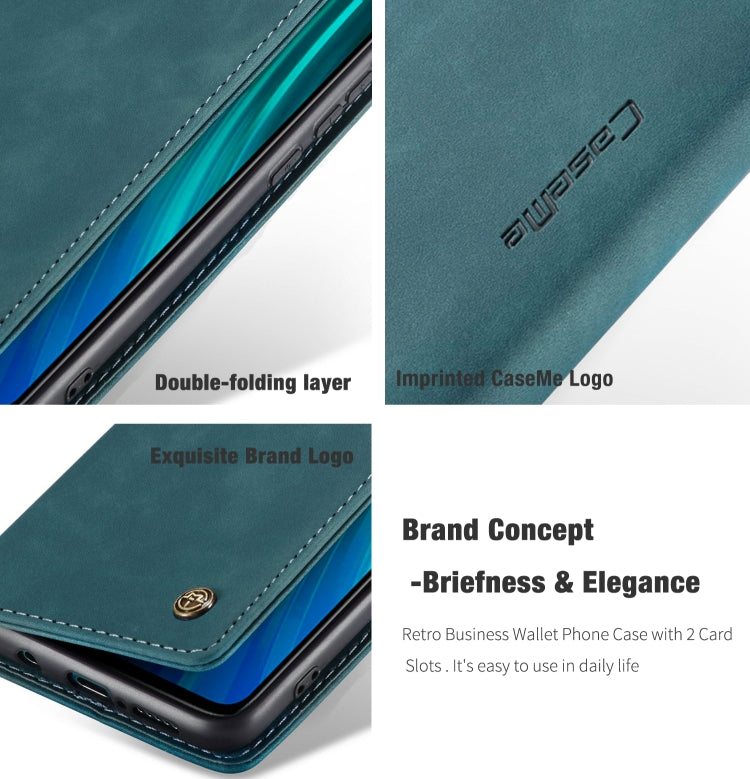 For Xiaomi Redmi Note 8 Pro CaseMe-013 Multifunctional Horizontal Flip Leather Case with Card Slot & Holder & Wallet(Blue) - Xiaomi Cases by CaseMe | Online Shopping South Africa | PMC TechLife | Buy Now Pay Later Mobicred