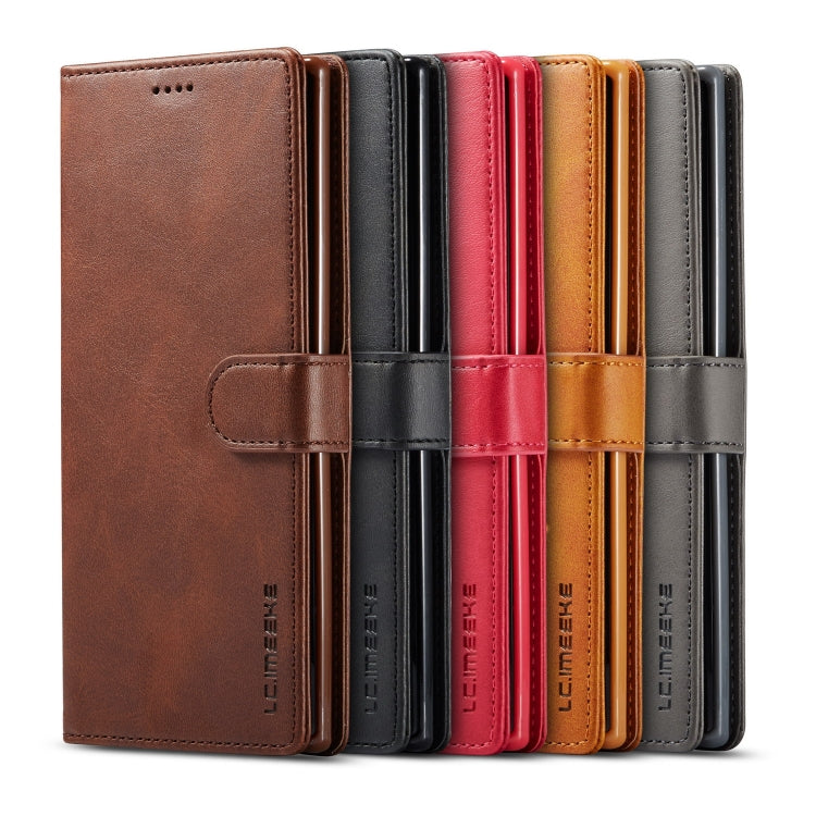 For Galaxy Note 10 Plus LC.IMEEKE Calf Texture Horizontal Flip Leather Case, with Holder & Card Slots & Wallet(Brown) - Galaxy Phone Cases by LC.IMEEKE | Online Shopping South Africa | PMC TechLife | Buy Now Pay Later Mobicred