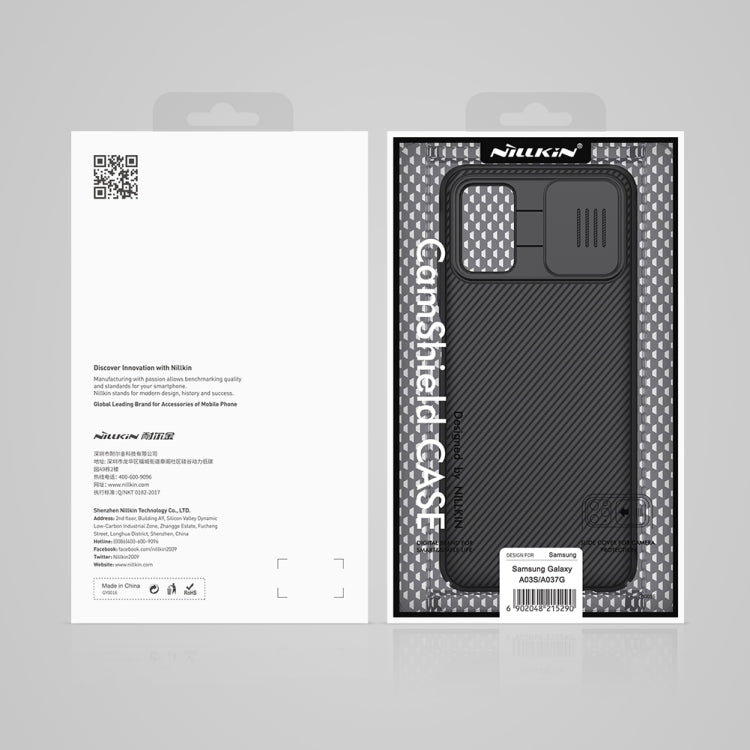For Samsung Galaxy A03s / A037G NILLKIN Black Mirror Series PC Camshield Full Coverage Dust-proof Scratch Resistant Case(Black) - Galaxy Phone Cases by NILLKIN | Online Shopping South Africa | PMC TechLife | Buy Now Pay Later Mobicred