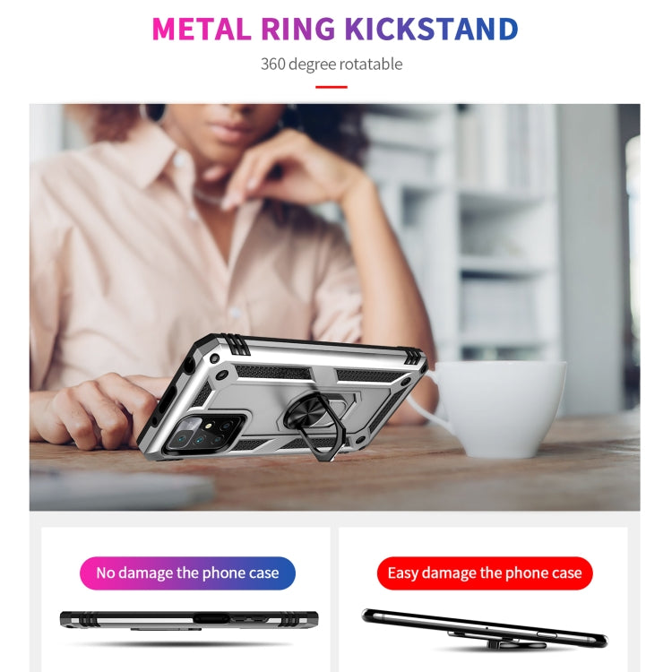 For Xiaomi Redmi 10 Shockproof TPU + PC Phone Case with 360 Degree Rotating Holder(Silver) - free shipping - PMC TechLife - Order now!