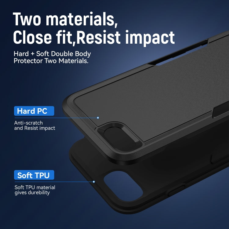 For iPhone SE 2022 / SE 2020 / 8 / 7 Pioneer Armor Heavy Duty PC + TPU Phone Case(Black) - iPhone SE 2022 / 2020 / 8 / 7 Cases by PMC TechLife | Online Shopping South Africa | PMC TechLife