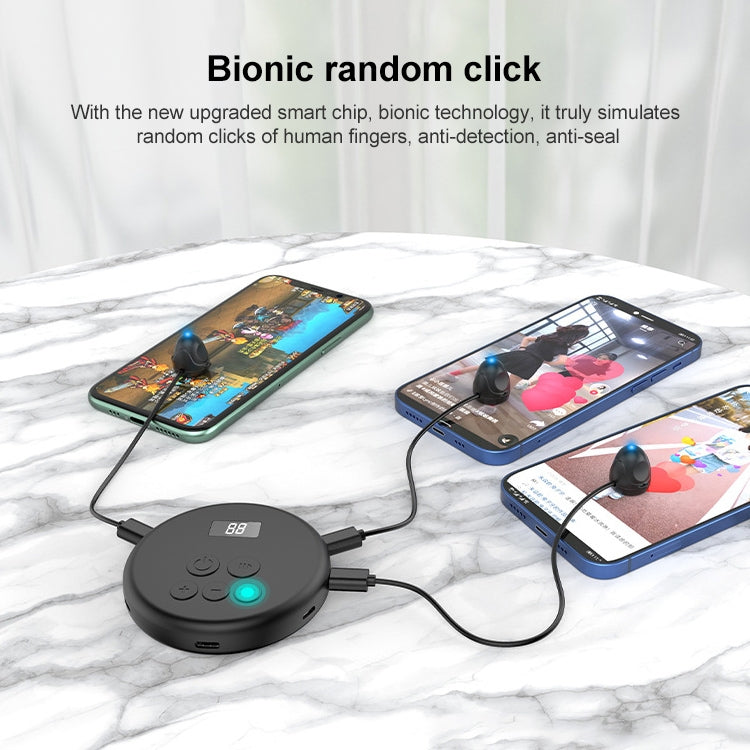 G30 Universal Digital Display Like Device Mobile Phone Automatic Screen Clicker, Style:One Machine with Six Head(Black) - free shipping - PMC TechLife - Order now!