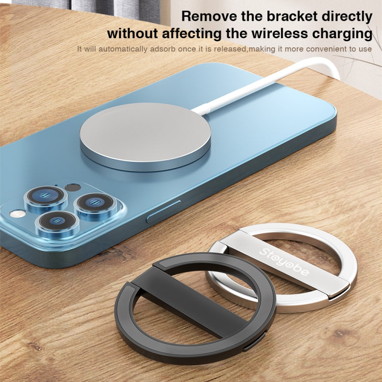 DUX DUICS Stoyobe HF-IV Magnetic Mobile Phone Stand Bracket for iPhone 12 & 13 Series(Silver) - Hand-Sticking Bracket by DUX DUCIS | Online Shopping South Africa | PMC TechLife | Buy Now Pay Later Mobicred