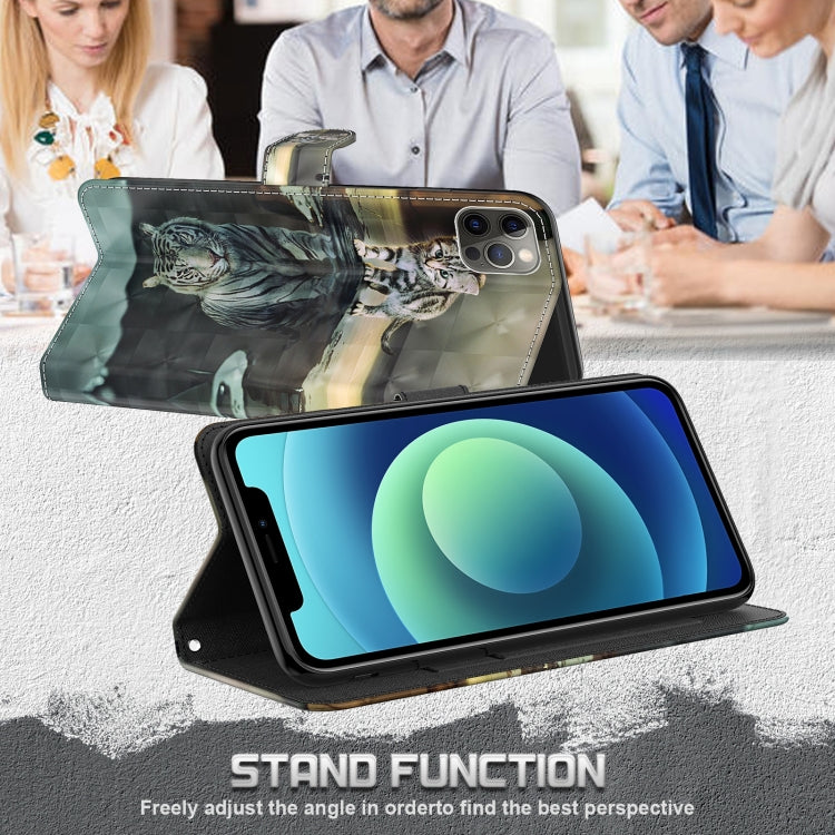 For Samsung Galaxy A13 4G 3D Painting Pattern TPU + PU Leather Phone Case(Cat Tiger) - free shipping - PMC TechLife - Order now!