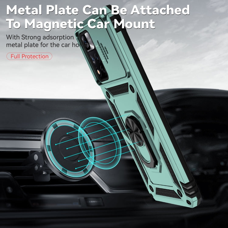 For Xiaomi Redmi Note 11 Pro Global Sliding Camshield Holder Phone Case(Dark Green) - free shipping - PMC TechLife - Order now!