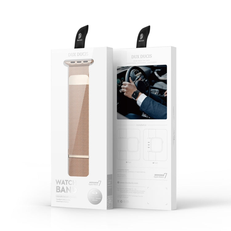 DUX DUCIS Milanese Watchband For Apple Watch Series 9&8&7 45mm / SE 3&SE 2&6&SE&5&4 44mm / 3&2&1 42mm(Gold) - free shipping - PMC TechLife - Order now!