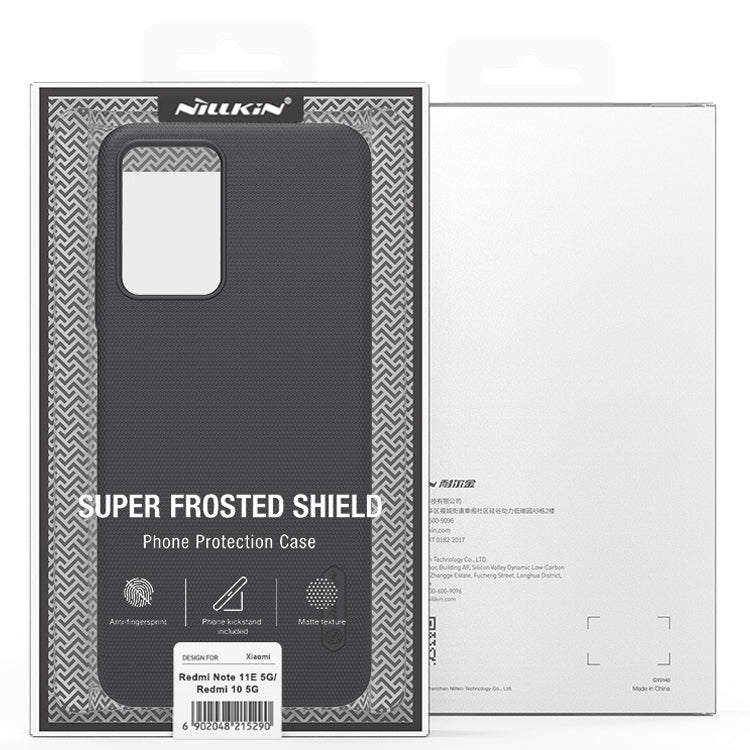 For Xiaomi Redmi Note 11E / Redmi 10 5G NILLKIN Frosted PC Phone Case(Blue) - Xiaomi Cases by NILLKIN | Online Shopping South Africa | PMC TechLife | Buy Now Pay Later Mobicred