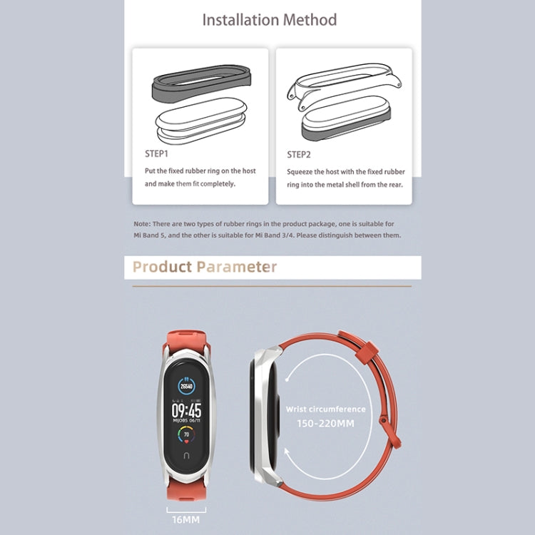 For Xiaomi Mi Band 6 / 5 / 4 / 3 Mijobs Flat Hole Silicone Watch Band, Style:CS Case(Army Green+Silver) - free shipping - PMC TechLife - Order now!