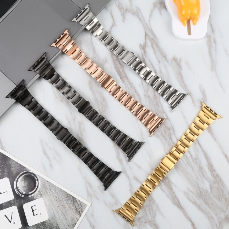 Small Waist Quick Release Watch Band For Apple Watch Series 8&7 41mm / SE 2&6&SE&5&4 40mm / 3&2&1 38mm(Silver Rose Gold) - Watch Bands by PMC TechLife | Online Shopping South Africa | PMC TechLife