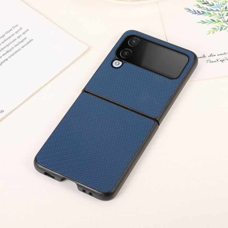 For Samsung Galaxy Z Flip4 Carbon Fiber Texture Shockproof Protective Phone Case(Blue) - free shipping - PMC TechLife - Order now!