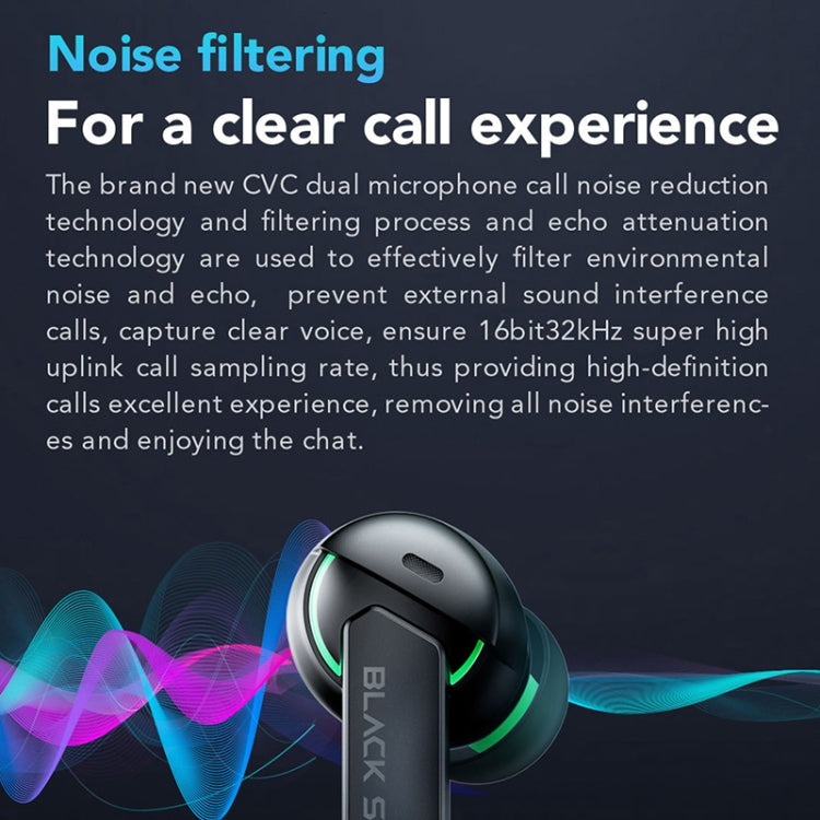 Original Xiaomi Black Shark Noise Reduction True Wireless Bluetooth Earphone(Black) - free shipping - PMC TechLife - Order now!