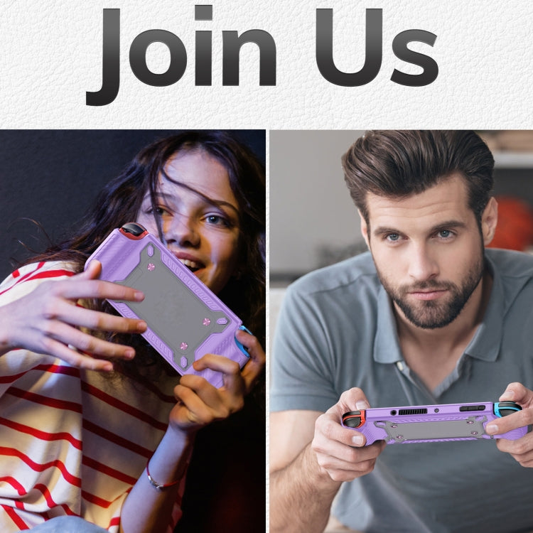 Game Handle Gamepad TPU+PC Protective Case for Switch OLED(Lilac) - Cases by PMC TechLife | Online Shopping South Africa | PMC TechLife