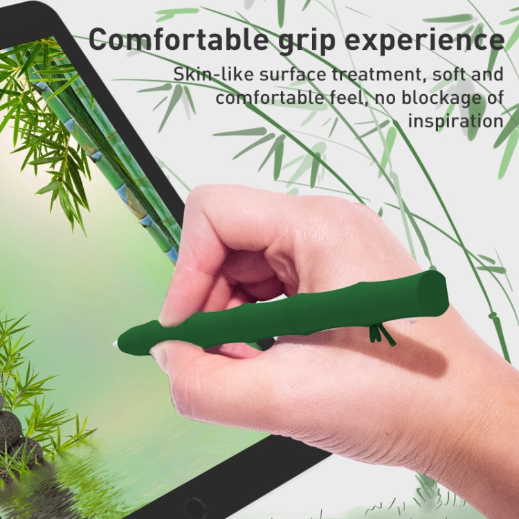 LOVE MEI Bamboo Liquid Silicone Gel Stylus Pen Protective Case For Apple Pencil 2(Light Green) - free shipping - PMC TechLife - Order now!