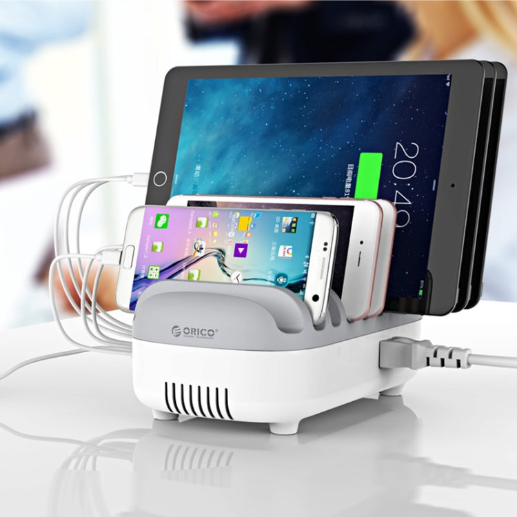 ORICO DUK-10P-DX 120W 5V 2.4A 10 Ports USB Charging Station, UK Plug(White) - free shipping - PMC TechLife - Order now!