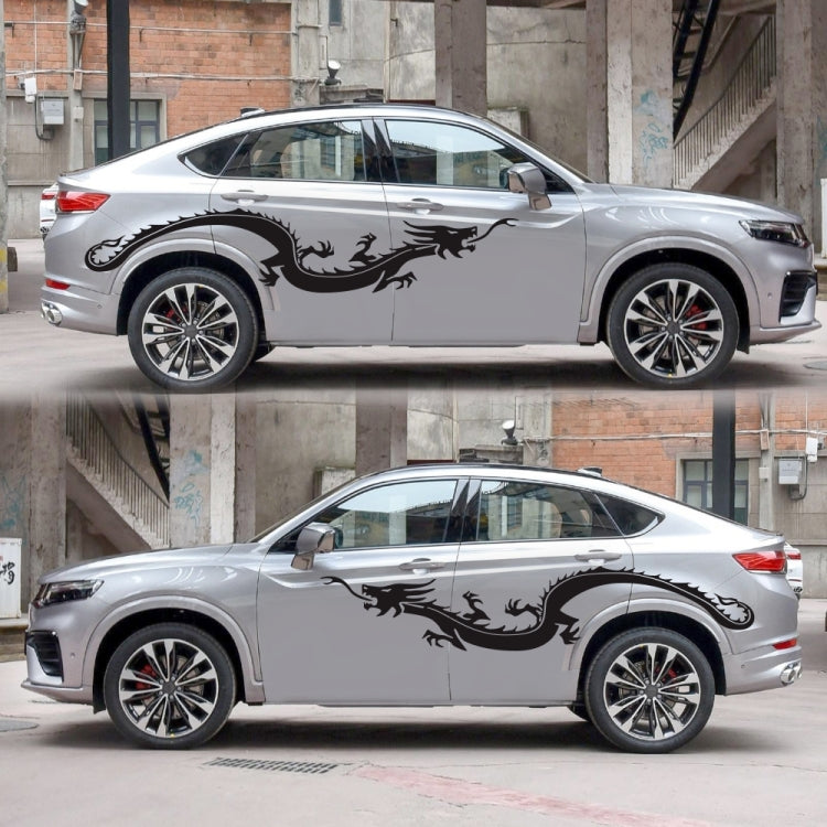 2 PCS/Set D-965 Dragon Pattern Car Modified Decorative Sticker(Black) - Decorative Sticker by PMC TechLife | Online Shopping South Africa | PMC TechLife