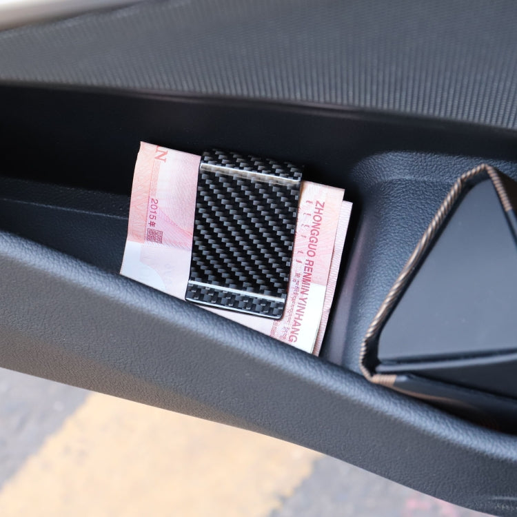 Car Carbon Fiber Card Holder Wallet Credit Card Clip(Matte) - Sunglasses & Glasses Clips by PMC TechLife | Online Shopping South Africa | PMC TechLife
