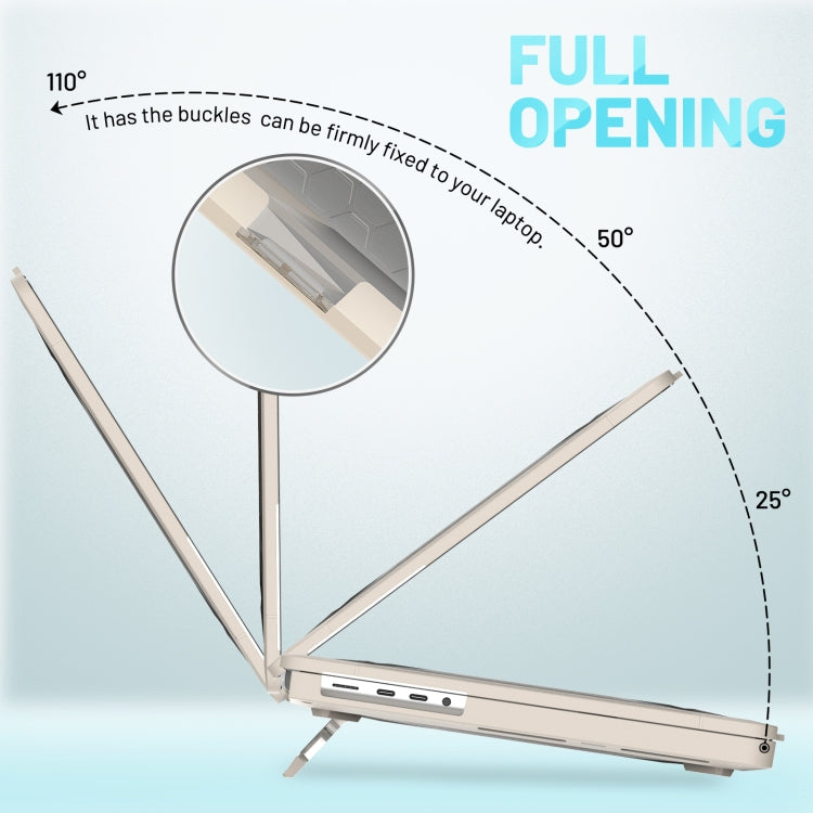 PC + TPU Honeycomb Laptop Protective Case For MacBook Pro 14.2 inch A2442 2021(Elegant Apricot) - MacBook Pro Cases by PMC TechLife | Online Shopping South Africa | PMC TechLife