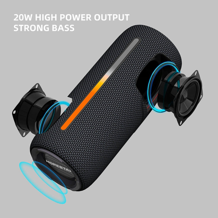 HOPESTAR P37 Outdoor Portable RGB Light Waterproof Wireless Bluetooth Speaker(Blue) - free shipping - PMC TechLife - Order now!