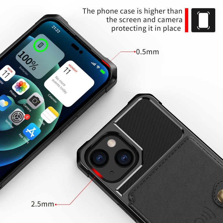 For iPhone 14 Plus Magnetic Wallet Card Bag Leather Phone Case (Black) - free shipping - PMC TechLife - Order now!