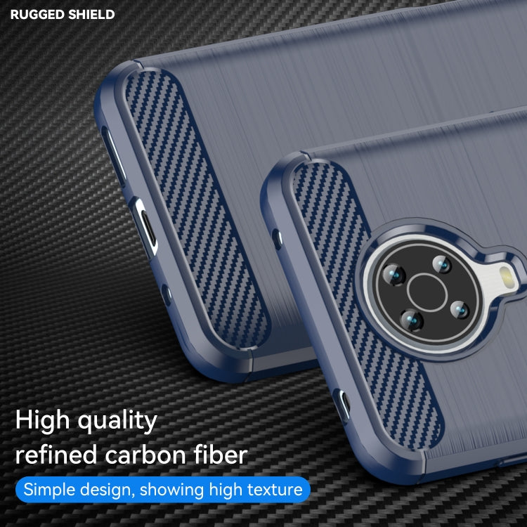 For Nokia G20 Brushed Texture Carbon Fiber TPU Phone Case(Blue) - Nokia Cases by PMC TechLife | Online Shopping South Africa | PMC TechLife | Buy Now Pay Later Mobicred
