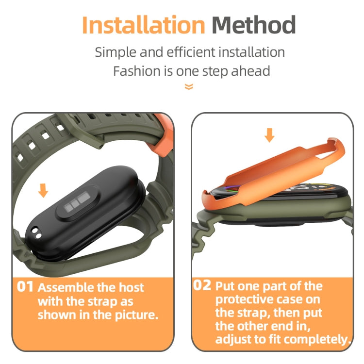 For Xiaomi Mi Band 5 / 6 / 7 MIJOBS GS Unibody Two-color Watch Band(Black Warm Grey) - Watch Bands by MIJOBS | Online Shopping South Africa | PMC TechLife | Buy Now Pay Later Mobicred