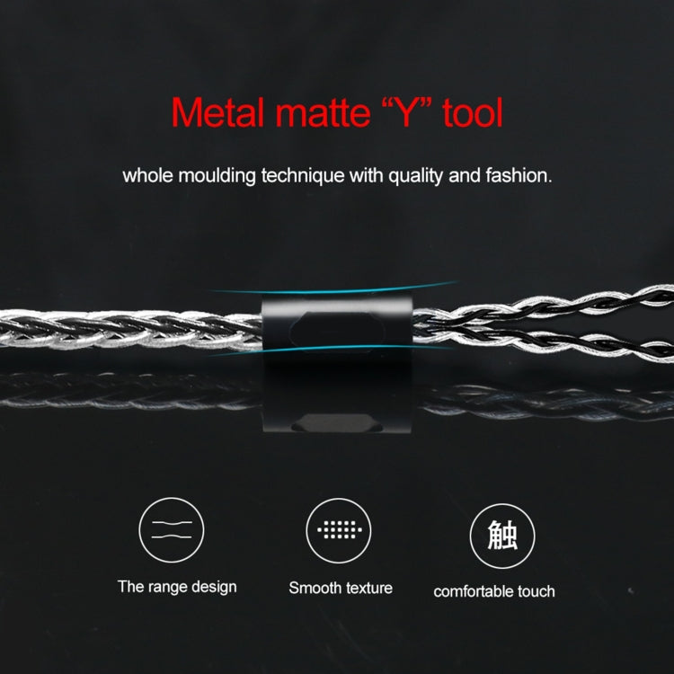 CVJ-CVM 1.2m 8 Core TC Silver Plated MMCX HIFI Earphone Update Cable, Style:With Mic - free shipping - PMC TechLife - Order now!