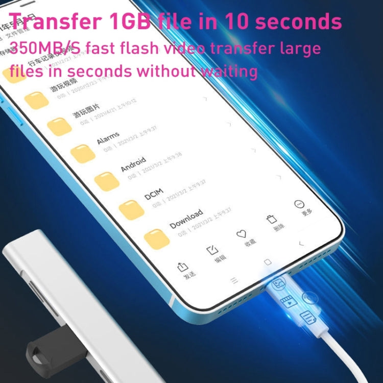 5 in 1 8 Pin to SD / TF Card Slot + 3 USB Ports Multifunctional Docking Station HUB(Silver) - U Disk & Card Reader by PMC TechLife | Online Shopping South Africa | PMC TechLife