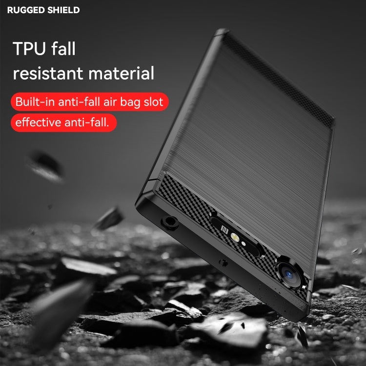 For Sony Xperia XZ1 Brushed Texture Carbon Fiber TPU Phone Case(Black) - free shipping - PMC TechLife - Order now!