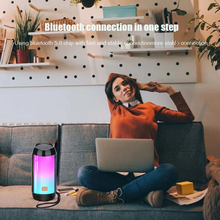 T&G TG643 Portable LED Light Waterproof Subwoofer Wireless Bluetooth Speaker(Blue) - Waterproof Speaker by T&G | Online Shopping South Africa | PMC TechLife | Buy Now Pay Later Mobicred