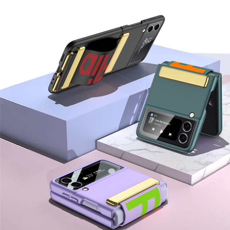 For Samsung Galaxy Z Flip4 GKK Ultra-thin Full Coverage Phone Flip Case with Wristband(Pink) - free shipping - PMC TechLife - Order now!