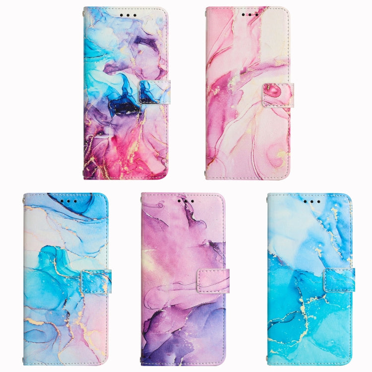 For OPPO A55 5G/A53S 5G/A54 4G/A16/A54S/A56 5G/A16S/Realme V11 5G Painted Marble Pattern Leather Phone Case(Pink Green) - free shipping - PMC TechLife - Order now!