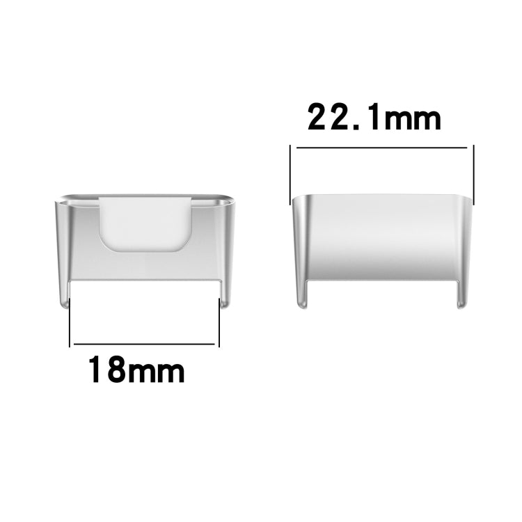 For Xiaomi Mi Band 7 Pro 1 Pair Metal Watch Band Connector(Black) - by PMC TechLife | Online Shopping South Africa | PMC TechLife