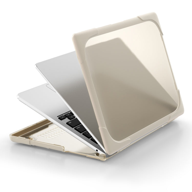 For MacBook Air 13.6 inch A2681 2022 TPU + PC Two-color Anti-fall Laptop Protective Case(Khaki) - MacBook Air Cases by PMC TechLife | Online Shopping South Africa | PMC TechLife