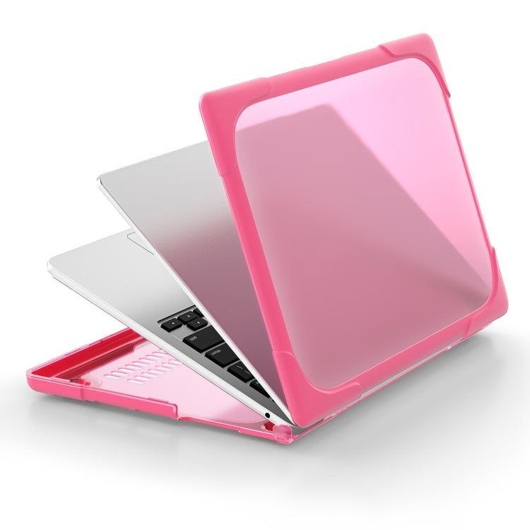 For MacBook Air 13.6 inch A2681 2022 TPU + PC Two-color Anti-fall Laptop Protective Case(Rose Red) - MacBook Air Cases by PMC TechLife | Online Shopping South Africa | PMC TechLife