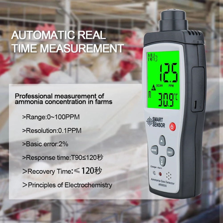 SmartSensor AR8500 Handheld Ammonia Gas NH3 Detector Meter - Air & Water Quality Tester by PMC TechLife | Online Shopping South Africa | PMC TechLife